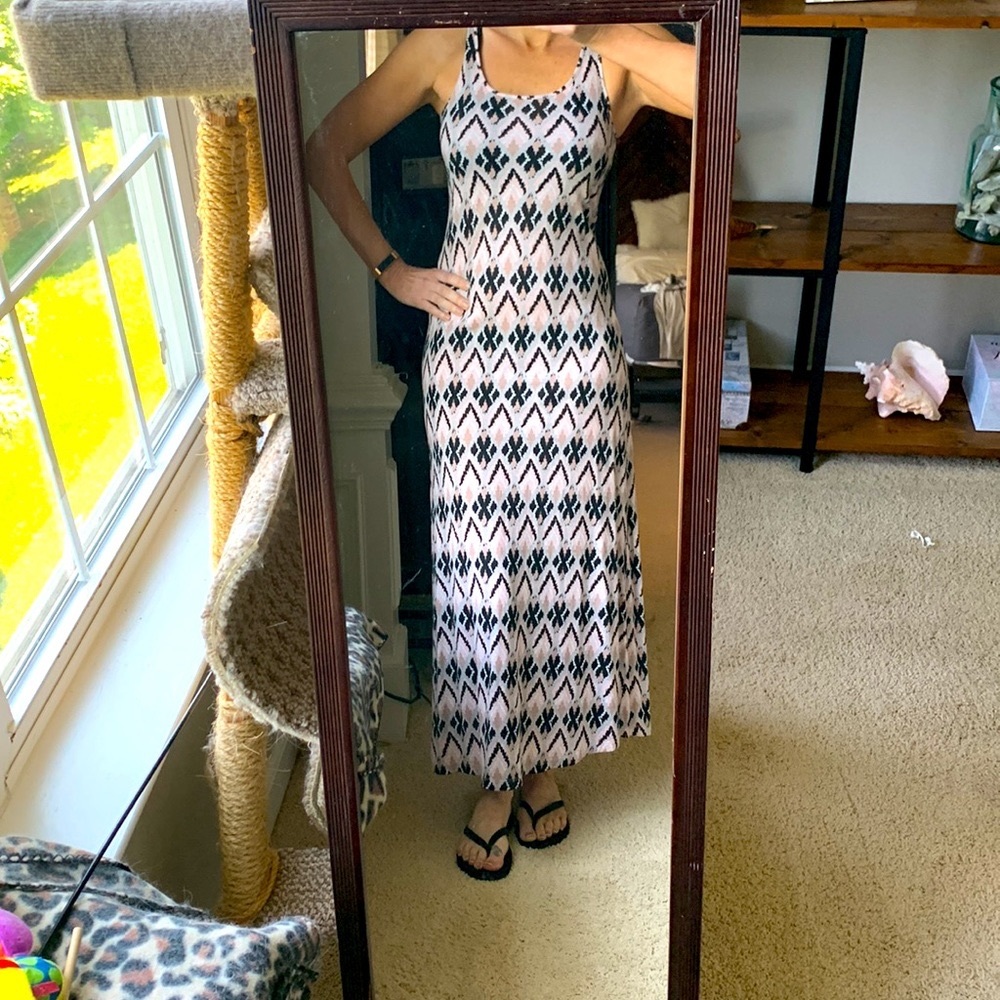maxi dress, racer back, full length